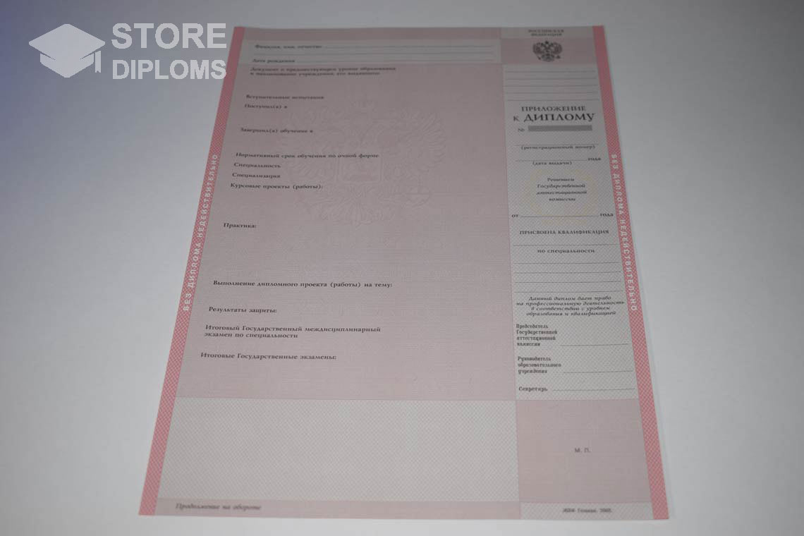 Приложение к Диплому Техникума с Отличием в период c 2003 по 2007 год - Саратов