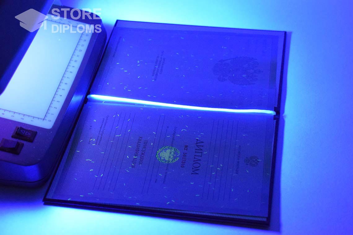 Бланк Диплома о Высшем Образовании в Ультрафиолете - Саратов